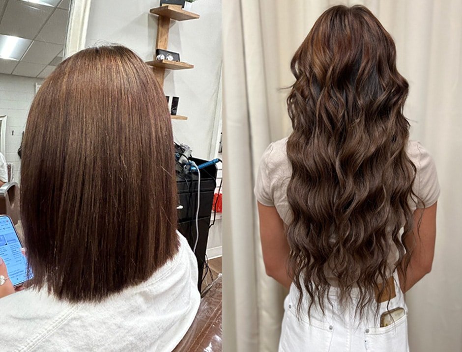 Stunning hair transformation before and after