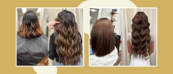 Stunning hair transformation before and after