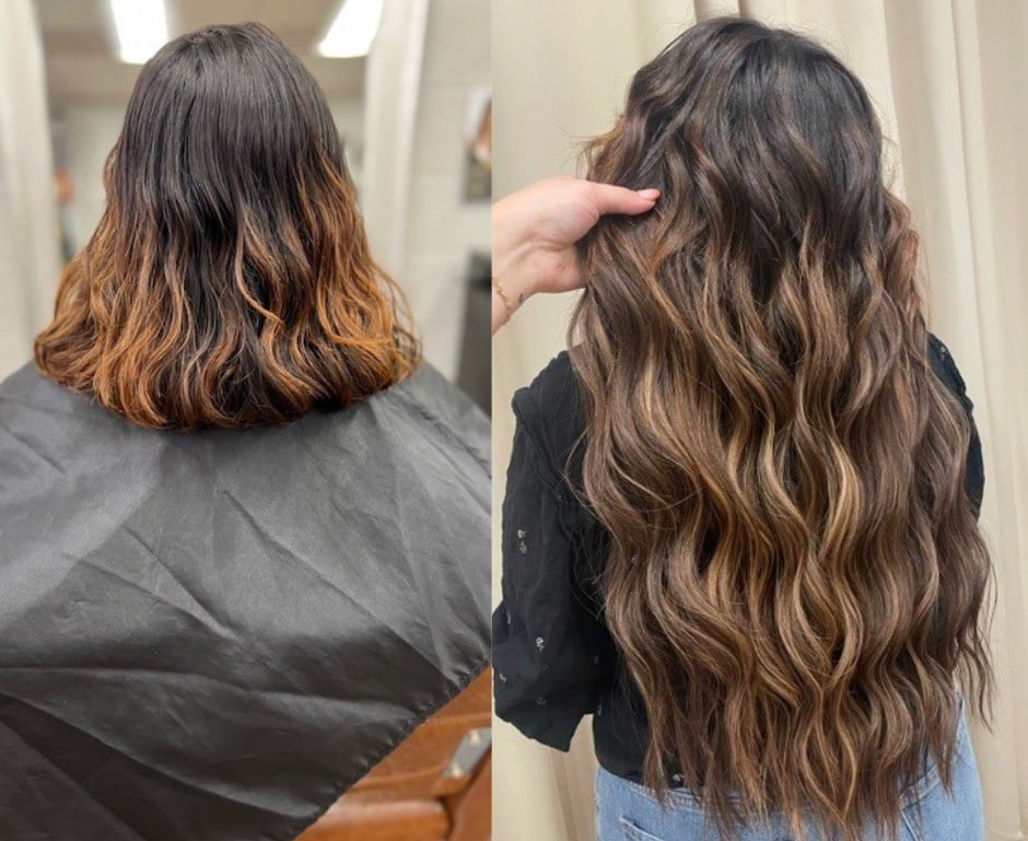 Stunning hair transformation before and after