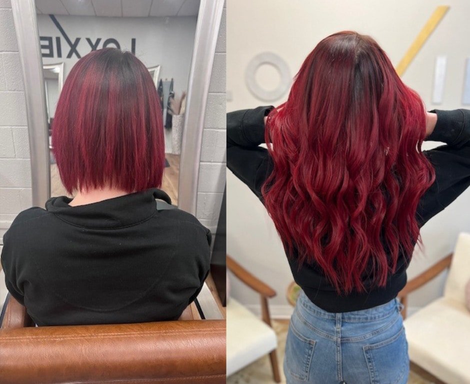 Stunning hair transformation before and after